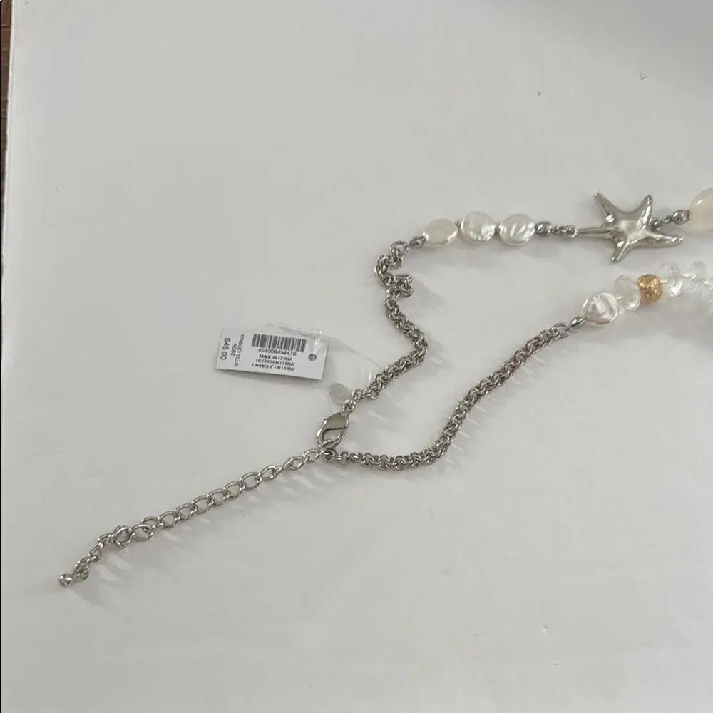 NWT Chico’s Elegant Silver and Gold Beaded Necklace